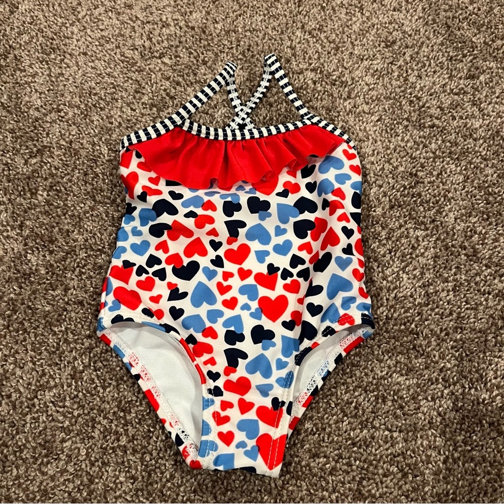 Red, White, and Blue Healthtex One Piece Swimsuit